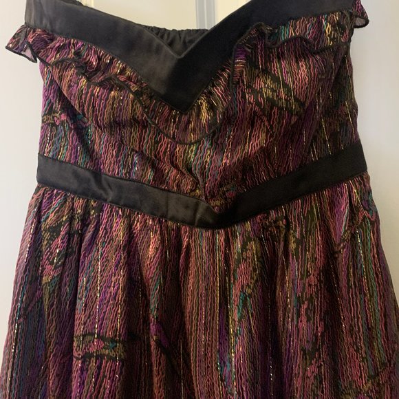 Lauren Moffatt 100% Silk Strapless Dress in Size 2 - Picture 3 of 7